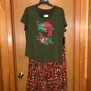 AFRICAN PRINT PANT SET NWT
